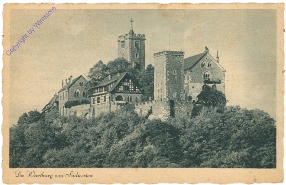 Eisenach, Wartburg, von Südwesten