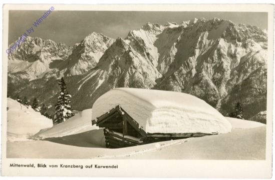 ak201972 Mittenwald, Blick vom Kranzberg auf Karwendel