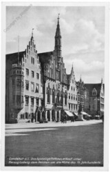ak202002 Landshut, Das 3giebelige Rathaus