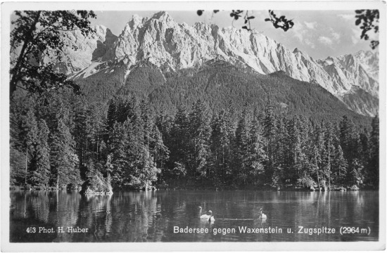 Badersee, gegen Waxenstein u. Zugspitze