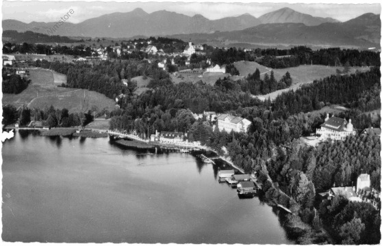 ak202100 Murnau, am Staffelsee, mit Waldfried, St. Uli und Strandbad