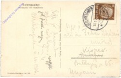 Berchtesgaden, Marktplatz mit Watzmann