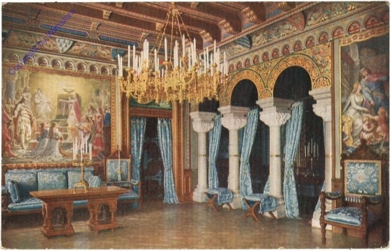 ak202141 Neuschwandstein, Schloss, Wohnzimmer