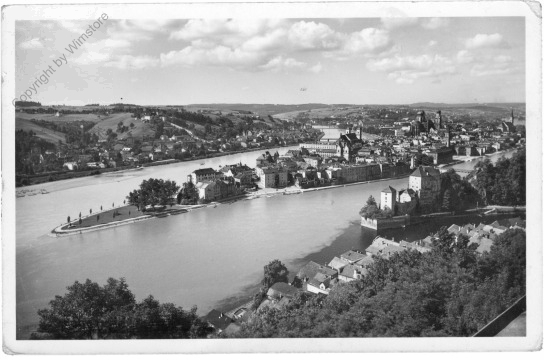 Passau, Blick vom Klosterberg