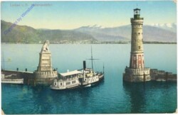 ak202195 Lindau, Hafenausfahrt