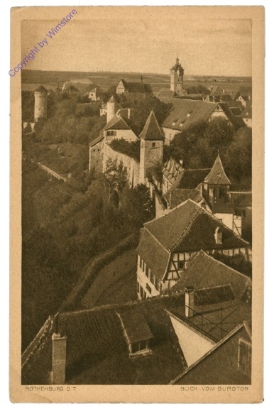 ak202251 Rothenburg, Blick vom Burgtor