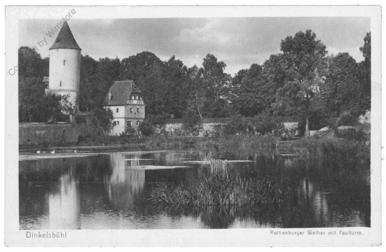 Dinkelbühl, Rothenburger Weiher mit Faulturm