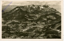 Blick vom Jenner auf Berchtesgaden und Untersberg
