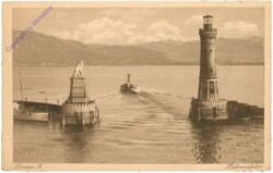 ak202435 Lindau, Hafeneinfahrt