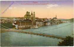 Passau, Blick von Niederhaus mit Prinzregent-Luitpold-Brücke
