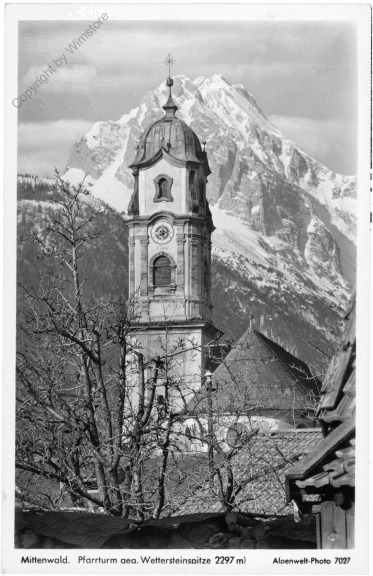 ak202487 Mittenwald, Pfarrturm