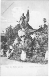 Kochel am See, Gruss aus, Schmied Balthes-Denkmal