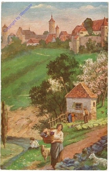 ak202539 Rothenburg, Blick von der alten Burg