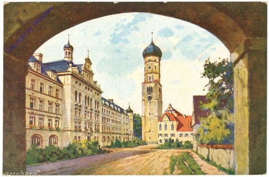 Ursberg, Blick durch den Torbogen