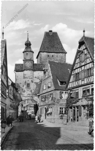 ak202743 Rothenburg, Der Marksturm mit Röderbogen