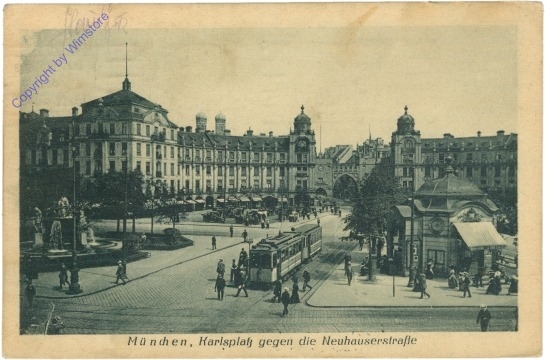 München, Karlsplatz gegen die Neuhauserstraße