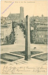 ak202794 München, Blick in die Max. Josefstrasse