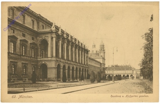 München, Residenz v. Hofgarten gesehen