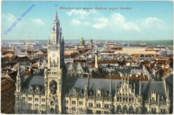 München, mit neuem Rathaus gegen Norden