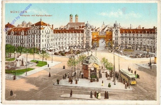 München, Karlsplatz mit Karlstor-Rondell