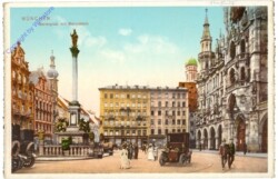 München, Marienplatz mit Mariensäule