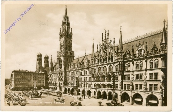 München, Marienplatz und neues Rathaus