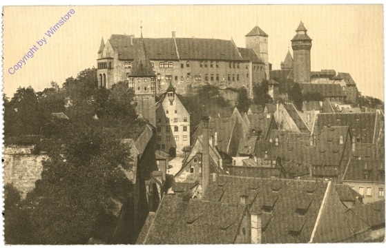 Nürnberg, Burg von Süden