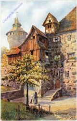 ak202977 Nürnberg, Burgeingang