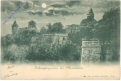 Nürnberg, Schneppergraben bei Mondschein