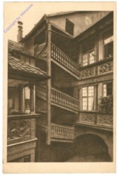 Nürnberg, Ansicht eines Hofes mit Treppenhaus-Galerie