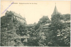 Nürnberg, Wallgrabenpartie bei der Burg