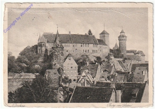 Nürnberg, Burg von Süden