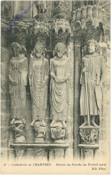 ak203278 Nordportal der Kathedrale Chartres