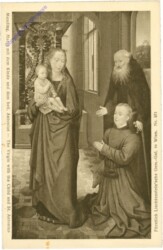 Memling: Maria mit dem Kinde und dem heil. Antonius