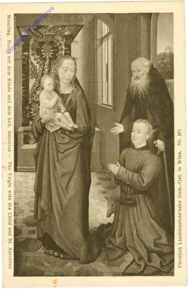 ak203328 Memling: Maria mit dem Kinde und dem heil. Antonius