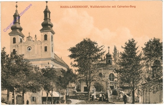 Maria Lanzendorf, Wallfahrtskirche mit Calvarien-Berg