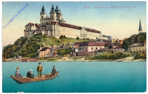 Melk, Ansicht des Stiftes von der Au