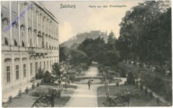 Salzburg, Schloss Mirabell, Partie aus dem Mirabellgarten