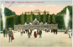 Wien 13, Schönbrunn, Neptungrotte und Gloriette