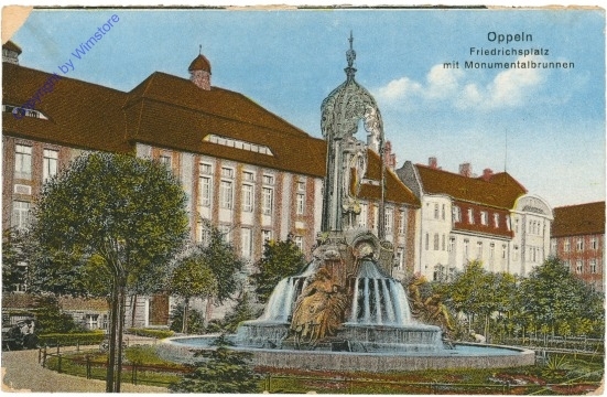 Oppeln, Friedrichsplatz mit Monumentalbrunnen
