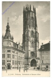 ak203984 Fribour, Cathedrale et Bankque d'Etat