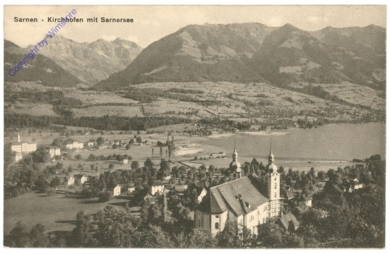 ak203987 Sarnen, Kirchhofen mit Sarnersee