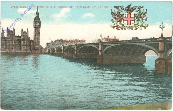 London, Westminster Bridge & Houses of Parliament