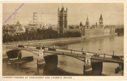 London, Houses of Parliament and Lambeth Bridge
