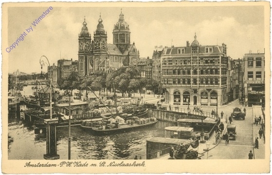 Amsterdam, P.H. Kade m. St. Nicolaaskerk