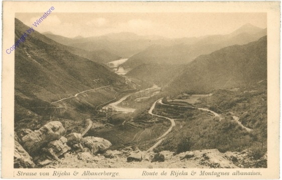 ak204101 Rijeka, Strasse von Rijeka & Albanerberge