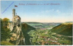 Lichtenstein, Schloss mit Honauertal