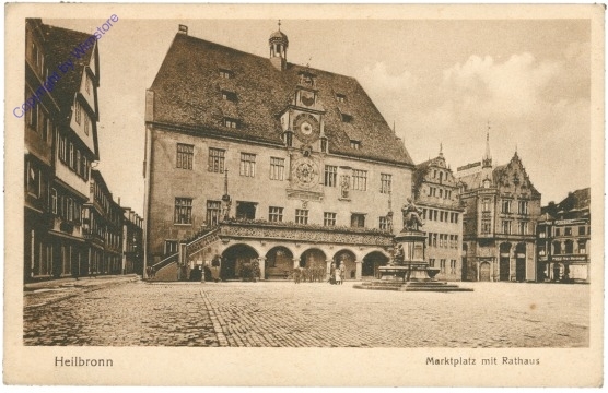 ak204144 Heilbronn, Marktplatz mit Rathaus