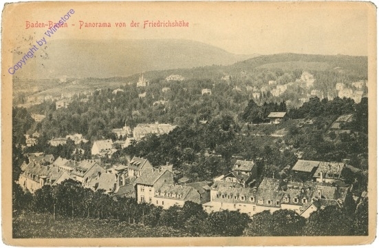 Baden-Baden, Panorama von der Friedrichshöhe