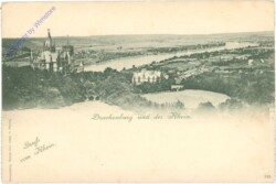ak204216 Drachenfels, Burg und der Rhein